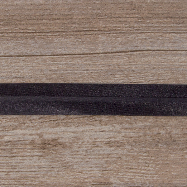 Косая бейка атласная 20 мм, 25 м, цвет 72, черно-синий. Арт 6260-20мм-72            