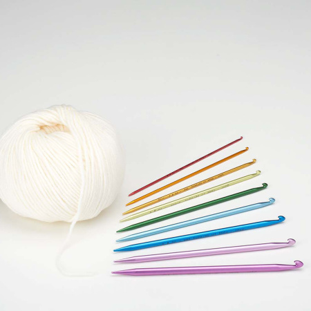 Крючок, вязальный, алюминий addiDuett №2, 15 см. Арт 230-7/2-15