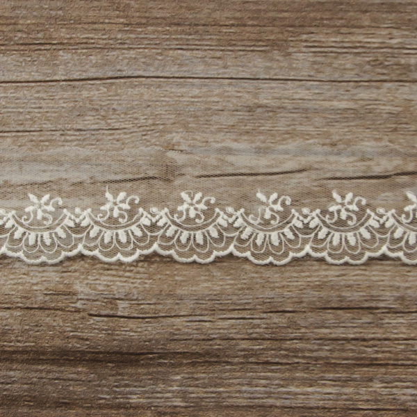 Кружево-вышивка на тюле, 25 мм. Арт 42181/00