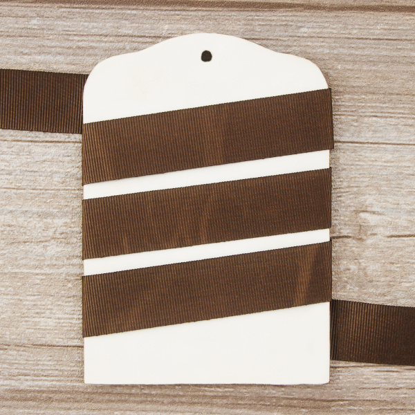 Лента репсовая SAFISA 25 мм, 25 м, цвет 17, темно-коричневый. Арт 350-25мм-17             