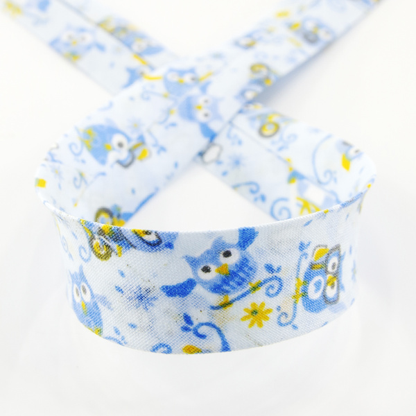 Косая бейка с рисунком SAFISA арт. 6528, 20 мм, 20 м, цвет 01. Арт 6528-20мм-01  