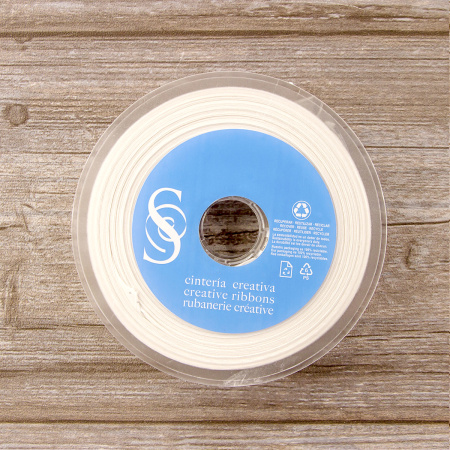 Косая бейка хлопок, 20 мм, 25 м, цвет 02, цвет белый. Арт 6600-20мм-02