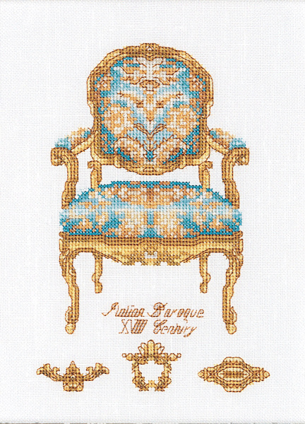 Набор для вышивания "Шесть стульев", канва лён 36 ct. Арт 3068                    