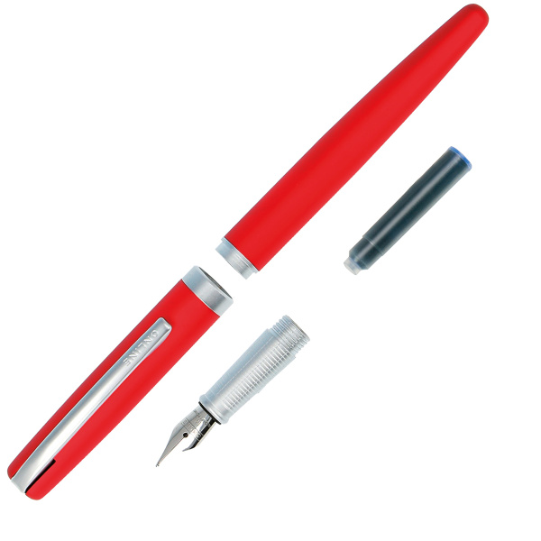 Ручка перьевая "Eleganza Classic" с синим картриджем, размер пера M, 0.5 мм, цвет корпуса красный . Арт 34638