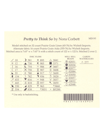 Схема для вышивания MIRABILIA "Прекрасные мысли". Арт MD195