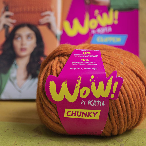 Пряжа Wow-Chunky, 75% акрил, 15% шерсть, 10% альпака, 100 г, 75 м. Арт 1312.60