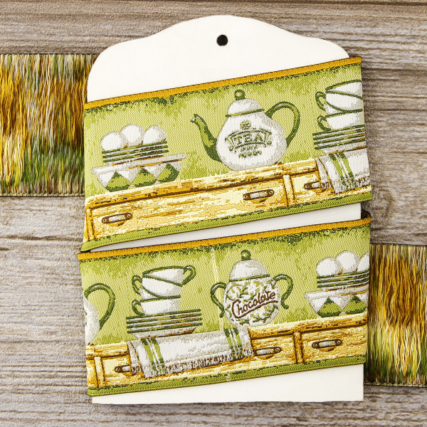 Лента жаккард SAFISA, 50 мм, 15 м, цвет 03. Арт 9211-50мм-03