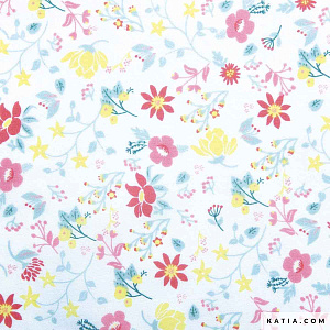 Ткань Voile Flowers Print , 100% хлопок, 145 см, 75 г/м²