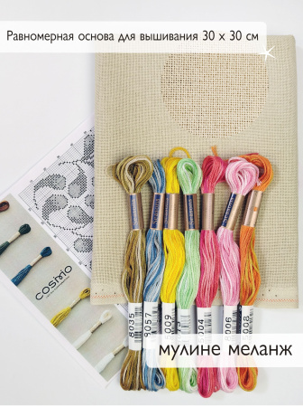 Мулине микс меланж Cosmo  " Цветное ассорти". Арт 10.000.39