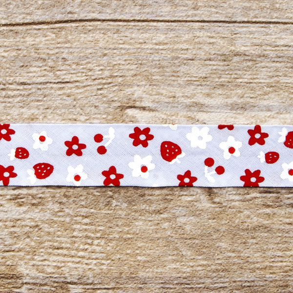 Косая бейка с рисунком SAFISA, арт.6444, 20 мм, 20 м, цвет 04. Арт 6444-20мм-04            