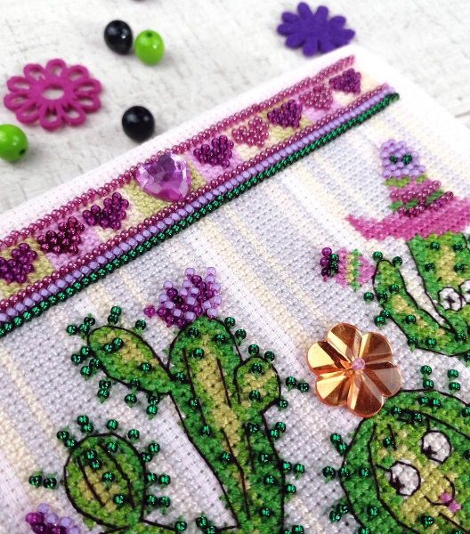 Набор для вышивания "Веселые кактусы". Арт 13.003.14