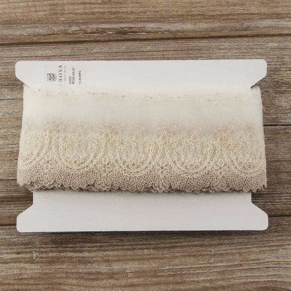 Кружево-вышивка на тюле, 50 мм. Арт 42232/F3