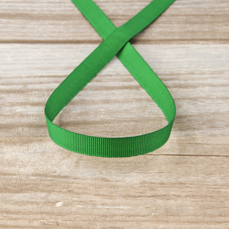 Лента репсовая SAFISA, 10 мм, 25 м, цвет 25 зеленый. Арт 350-10мм-25