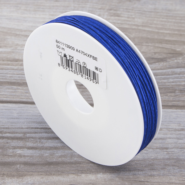 Шнур-сутаж PEGA, королевский синий, 3 мм. Арт 841113909A4704