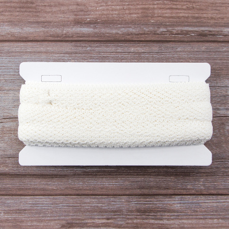 Мерсеризованное хлопковое кружево, 23 мм, белый. Арт 2096/01