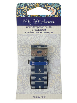 Сантиметровая лента с градацией в дюймах и сантиметрах, 150 см/60". Арт HGC255.01