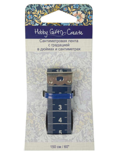 Сантиметровая лента с градацией в дюймах и сантиметрах, 150 см/60". Арт HGC255.01