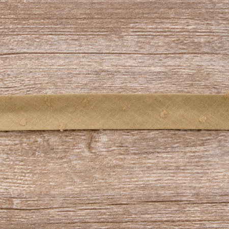 Косая бейка хлопок, 20 мм, 20 м, цвет 64, цвет молочный шоколад. Арт 6552-20мм-64