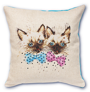 Набор для вышивания подушки "Сиамские котята"