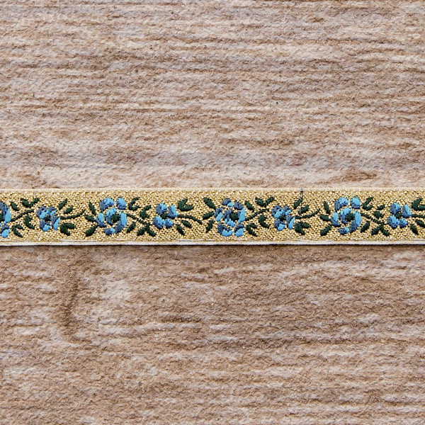 Лента жаккардовая с люрексом SAFISA, 10 мм, 15 м, цвет 02. Арт 9212-10мм-02