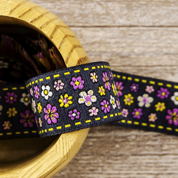 Лента жаккард SAFISA, 25 мм, 15 м, цвет 03. Арт 9164-25мм-03            