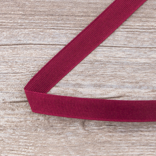 Лента репсовая SAFISA мини-рулон, 15 мм, 3,5 м, цвет 30, бордо. Арт P00350W-15мм-30         