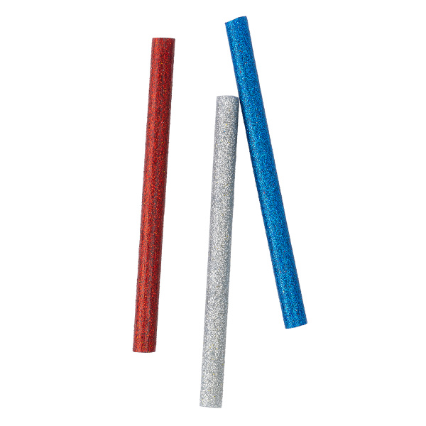 Стержни "Clear Glue Sticks" для клеевого пистолета, разноцветные с глиттерами. Арт 60000993