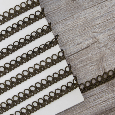 Тесьма PEGA тип отделочная, цвет коричневый, 10 мм. Арт 844150010A7903          