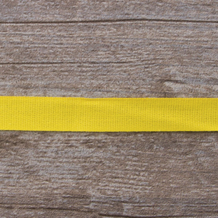 Тесьма киперная хлопковая на блистере SAFISA, 14 мм, 2,5 м , цвет 32, желтый. Арт P00260C-14мм-32         