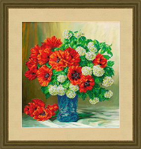 Набор для вышивания бисером "Маки" . Арт Л339