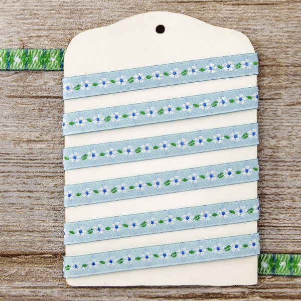 Лента жаккард SAFISA, 10 мм, 15 м, цвет 01. Арт 9160-10мм-01