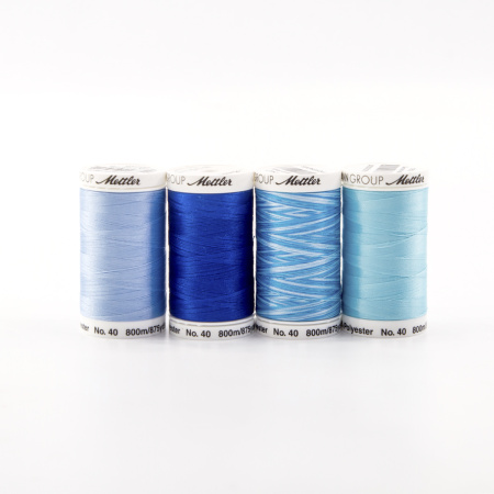 Набор с нитками Poly Sheen  в подарочной упаковке, 4 катушки. Арт PS4SKY-KIT