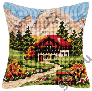 Набор для вышивания подушки "Альпийский пейзаж"