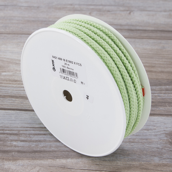 Шнур PEGA хлопковый, цвет салатовый, 5,3 мм. Арт 842140916E1802          