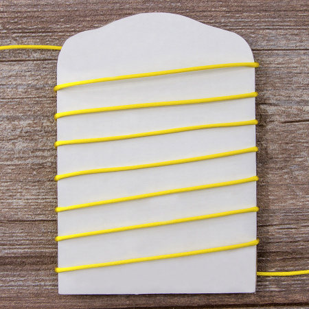 Шнур атласный мини-рулон, 2 мм, 4,5 м, цвет 32, желтый. Арт P00462-2мм-32           