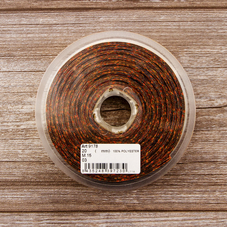 Лента жаккард SAFISA, 20 мм, 15 м, цвет 03. Арт 9178-20мм-03