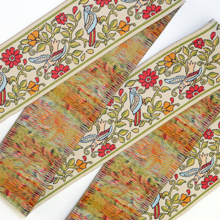 Лента из тканого жаккарда SAFISA, 50 мм, 15 м, цвет 01. Арт 9264-50мм-01