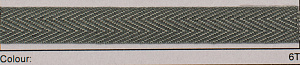 Тесьма киперная, 11 мм, цвет серый