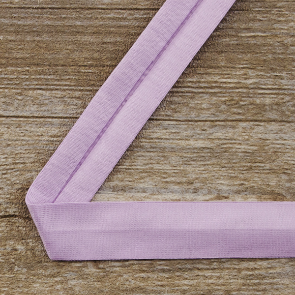 Косая бейка хлопок, 20 мм, 20 м, цвет 08, сиреневый. Арт 6598-20мм-08