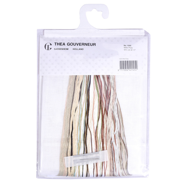 Набор для вышивания "Белый персидский кот", канва лён 32 ct. Арт 1045                    