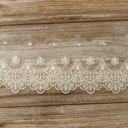 Кружево-вышивка на тюле, 60 мм. Арт 42246/58