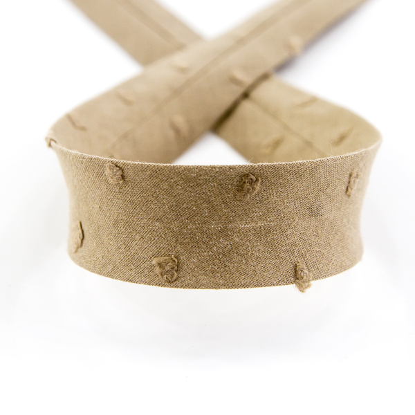 Косая бейка хлопок, 20 мм, 20 м, цвет 64, цвет молочный шоколад. Арт 6552-20мм-64