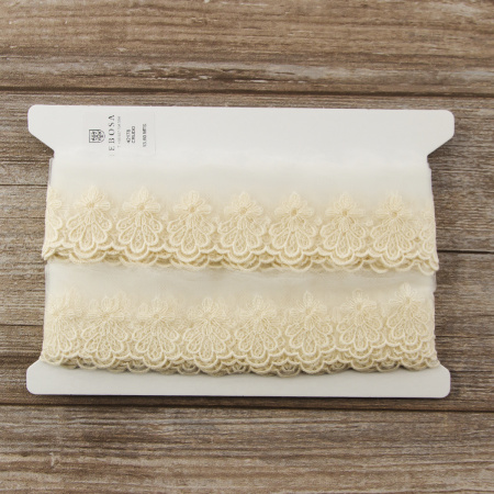 Кружево-вышивка на тюле, 30 мм. Арт 42178/58