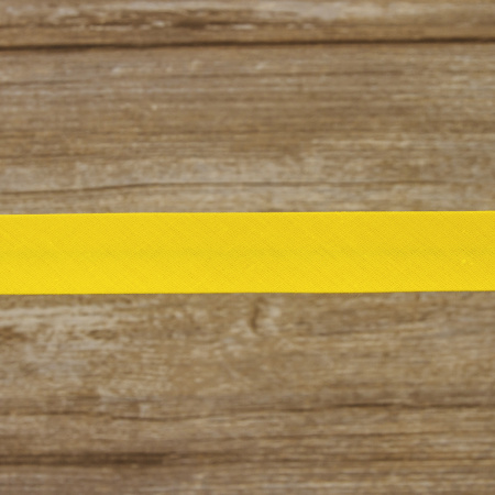 Косая бейка хлопок/полиэстер 20 мм, 25 м, цвет 22, спелый манго. Арт 6120-20мм-22            