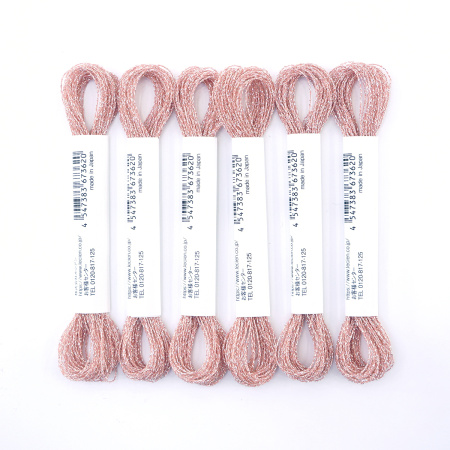 Мулине COSMO Sparkle металлизированное, цвет розовый. Арт 76/4