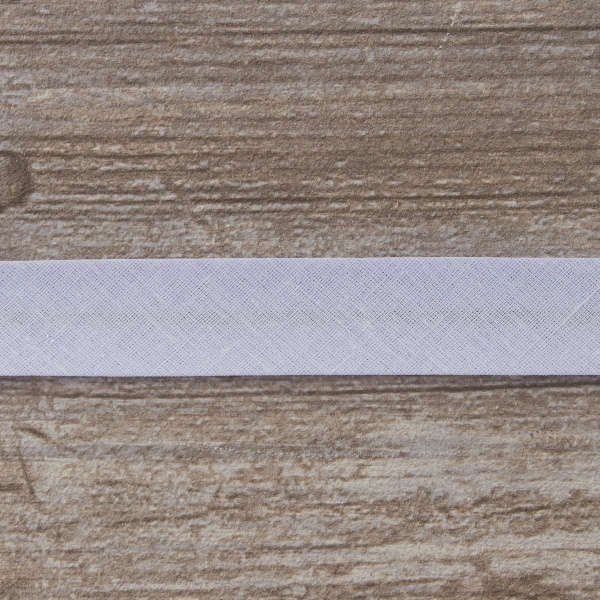 Косая бейка хлопок/полиэстер 20 мм, 25 м, цвет 115, лиловый. Арт 6120-20мм-115           