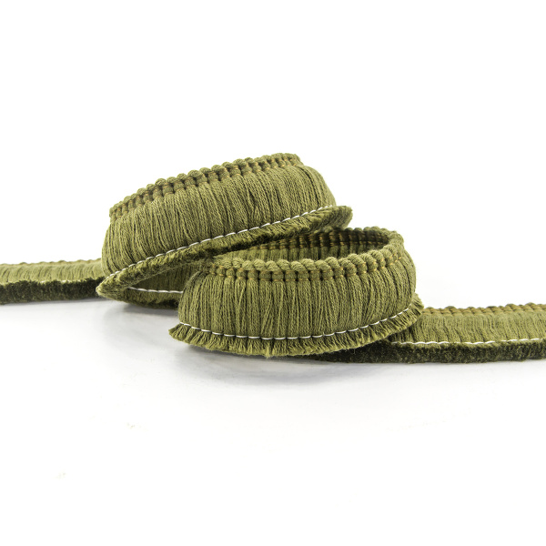 Бахрома декоративная, 30 мм, цвет оливковый. Арт BT - 30c - col.B-20