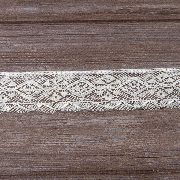 Мерсеризованное хлопковое кружево, 45 мм, белый. Арт 2173/01