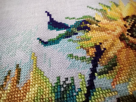 Набор для вышивания "Подсолнухи" по мотивам картины Ван Гога. Арт 06.002.80