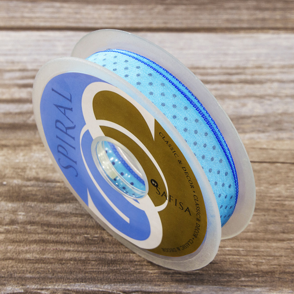 Лента с рисунком SAFISA, 15 мм, 15 м, цвет 16, бирюзовый. Арт 25314-15мм-16